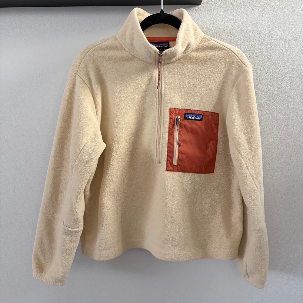 Patagonia Microdini 1/2 Zip Fleece Pullover Tan (S)